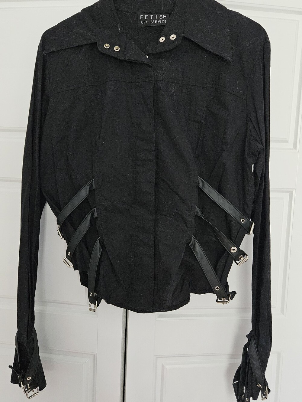 Lip Service buckled top. Size Large